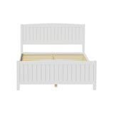Oikiture Bed Frame Double Size Timber Platform White - Top-Down View