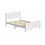 Oikiture Bed Frame Double Size Timber Platform White