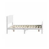 Oikiture Bed Frame Double Size Timber Platform White