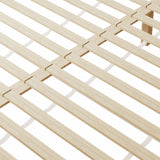 Oikiture Wooden Bed Frame King Size with Trundle Drawers White