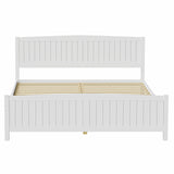 Oikiture Bed Frame King Size Timber Platform White