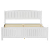 Oikiture Bed Frame King Size Timber Platform White - Top-Down View