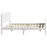 Oikiture Bed Frame King Size Timber Platform White - Front View