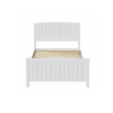 Oikiture Bed Frame King Singe Size Timber Platform White