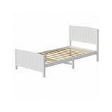 Oikiture Bed Frame King Singe Size Timber Platform White