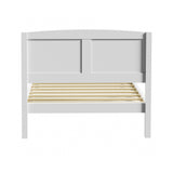 Oikiture Bed Frame King Singe Size Timber Platform White - Top-Down View