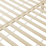 Oikiture Wooden Bed Frame Queen Size with Trundle Drawers White - Low Angle
