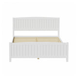 Oikiture Bed Frame Queen Size Timber Platform White