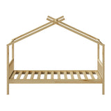 Oikiture Bed Frame Wooden Kids Single Timber House Beds