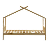 Oikiture Bed Frame Wooden Kids Single Timber House Beds