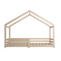 Oikiture Bed Frame Wooden Single Size Timber House Frame