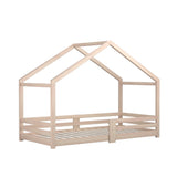 Oikiture Bed Frame Wooden Single Size Timber House Frame