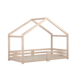 Oikiture Bed Frame Wooden Single Size Timber House Frame