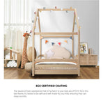 Oikiture Bed Frame Wooden Single Size Timber House Frame
