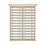 Oikiture Bed Frame King Size Wooden Timber Base Headboard Bedroom - Front View