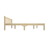 Oikiture Wooden Bed Frame Queen Size Slat Support - 45-Degree Angle