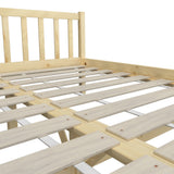 Oikiture Wooden Bed Frame Queen Size Slat Support