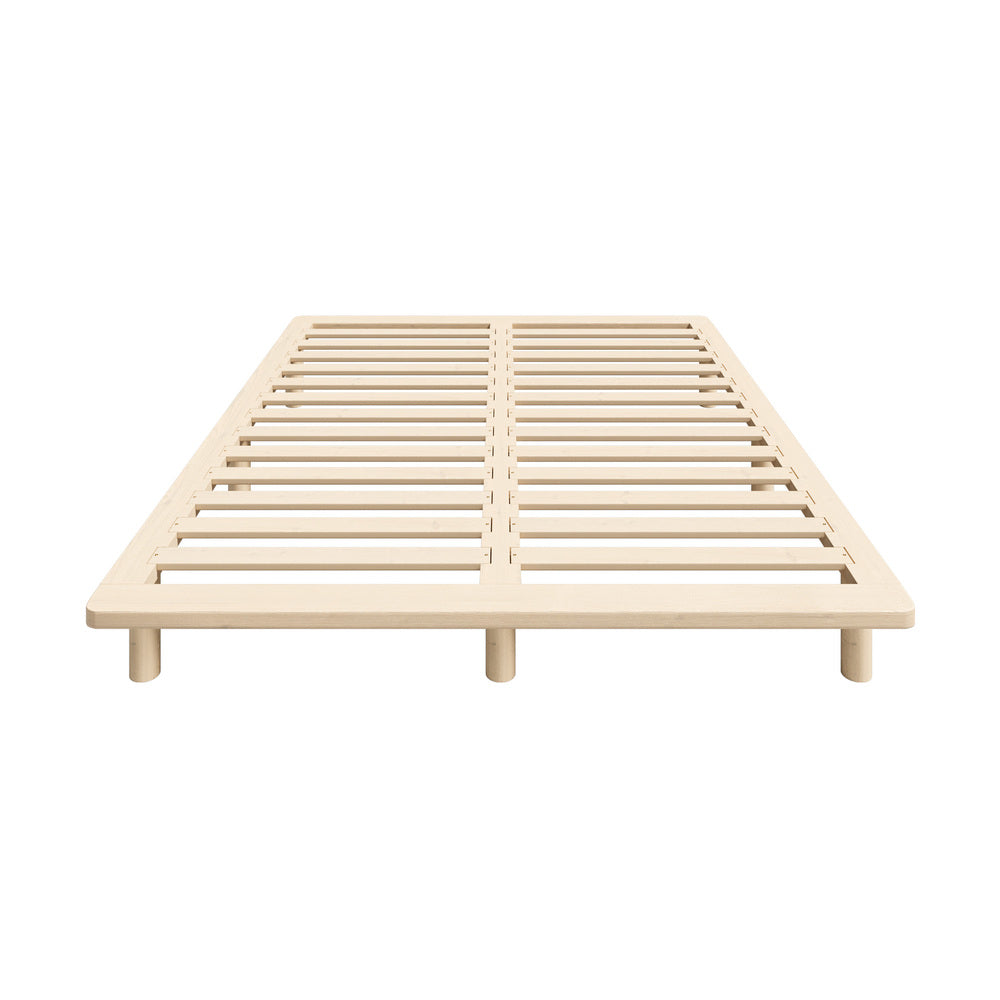 Oikiture Bed Frame Queen Size Wooden Bed Base