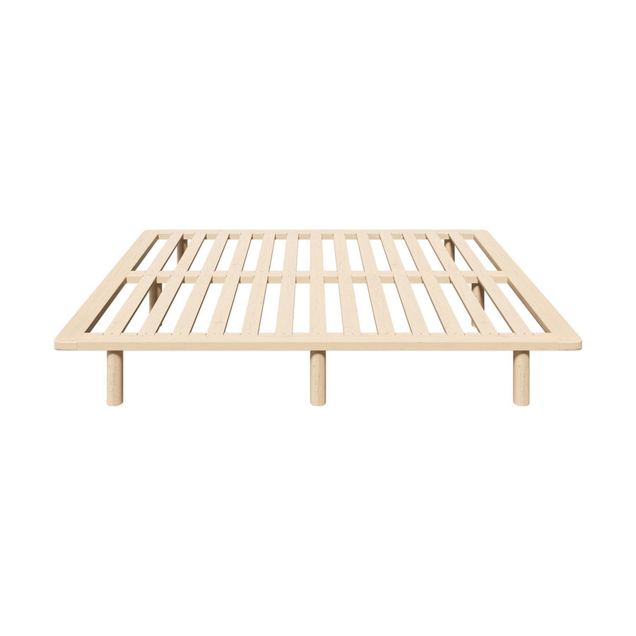 Oikiture Bed Frame Queen Size Wooden Bed Base, image 3