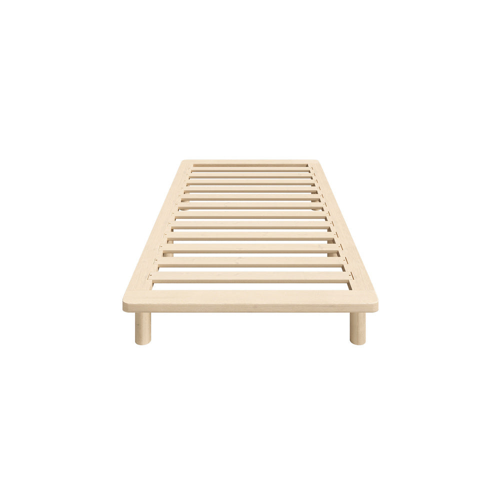 Oikiture Bed Frame Single Size Wooden Bed Base
