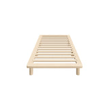 Oikiture Bed Frame Single Size Wooden Bed Base - Front View