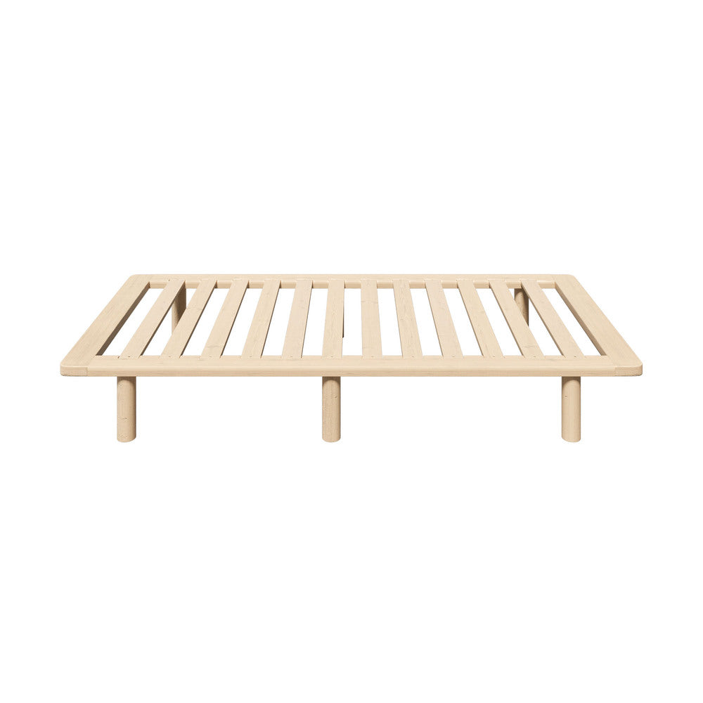 Oikiture Bed Frame Single Size Wooden Bed Base