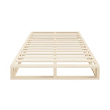 Oikiture Wooden Bed Frame Double Size Cage-like Base