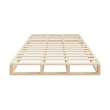 Oikiture Wooden Bed Frame King Size Cage-like Base