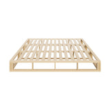 Oikiture Wooden Bed Frame King Size Cage-like Base