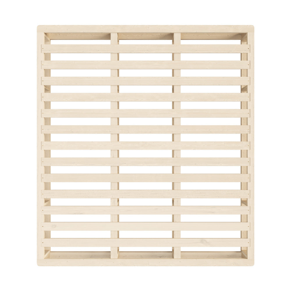 Oikiture Wooden Bed Frame King Size Cage-like Base