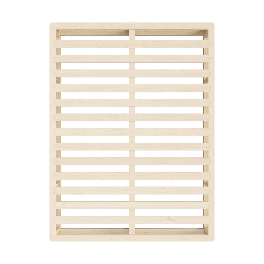 Oikiture Wooden Bed Frame Queen Size Cage-like Base