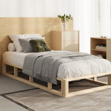 Oikiture Wooden Bed Frame Single Size Cage-like Base