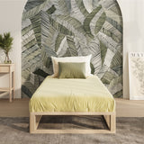Oikiture Wooden Bed Frame Single Size Cage-like Base - Top-Down View