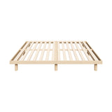Oikiture Bed Frame Double Size Bed Base Solid Wood Slats - Side View
