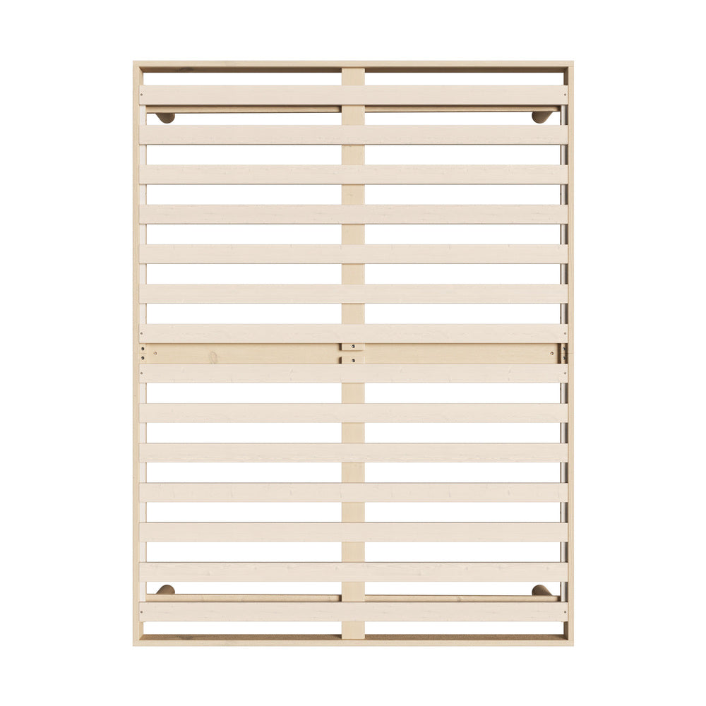 Oikiture Bed Frame Double Size Bed Base Solid Wood Slats