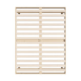 Oikiture Bed Frame Double Size Bed Base Solid Wood Slats - Close-Up Angle