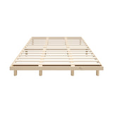 Oikiture Bed Frame King Size Bed Base Solid Wood Slats
