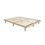 Oikiture Bed Frame King Single Bed Base Solid Wood Slats