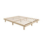 Oikiture Bed Frame King Single Bed Base Solid Wood Slats