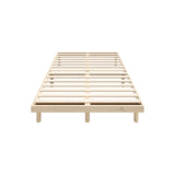 Oikiture Bed Frame King Single Bed Base Solid Wood Slats - Close-Up Angle