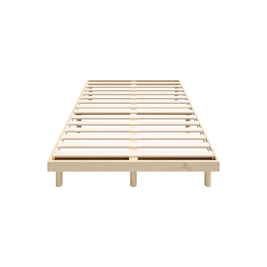 Oikiture Bed Frame King Single Bed Base Solid Wood Slats