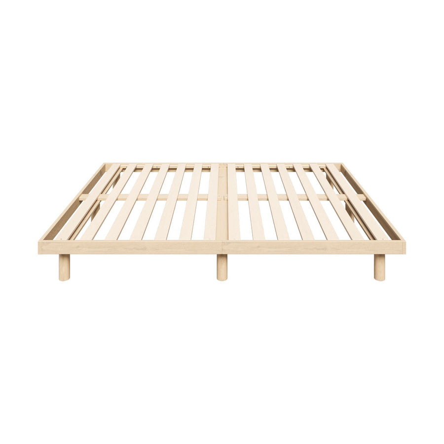 Oikiture Bed Frame King Single Bed Base Solid Wood Slats