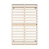 Oikiture Bed Frame King Single Bed Base Solid Wood Slats - Front View