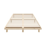 Oikiture Bed Frame Queen Size Bed Base Solid Wood Slats
