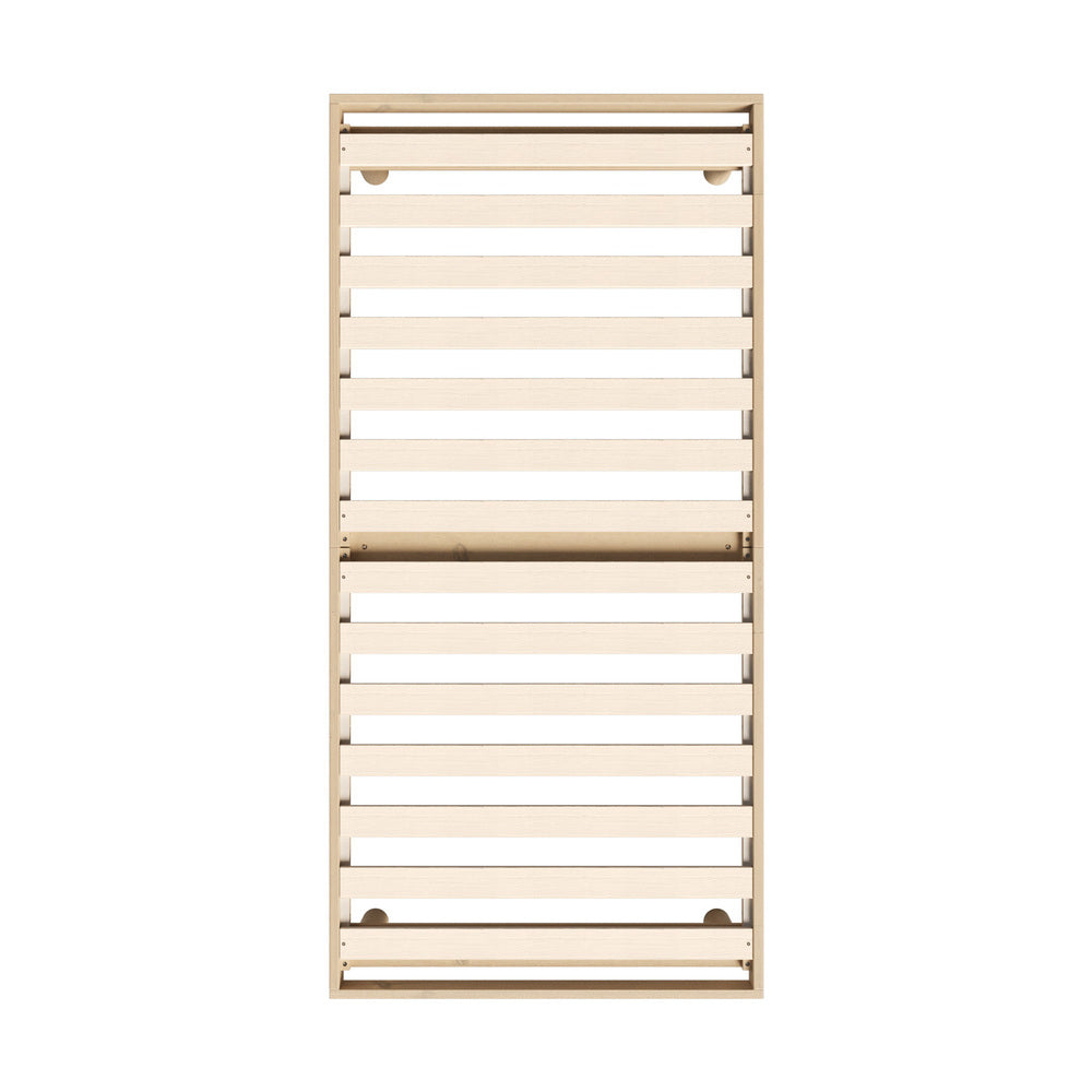 Oikiture Bed Frame Single Size Bed Base Solid Wood Slats