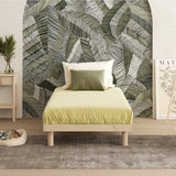 Oikiture Bed Frame Single Size Bed Base Solid Wood Slats