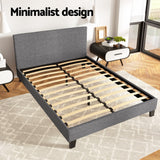 Artiss Bed Frame Double Size Grey NEO - Top-Down View