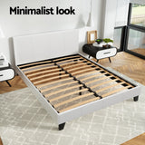 Artiss Bed Frame Double Size White NEO - Side View
