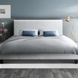 Artiss Bed Frame Double Size White NEO - Rear View