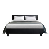 Artiss Bed Frame Double Size Black NEO - Side View